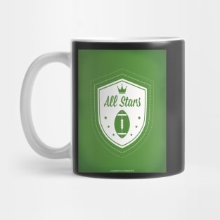 All Stars Football Art in Green Mug